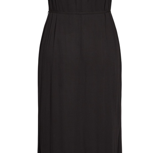 Black Tropical Escape Midi Dress By The Avenue Plus SZ 22/24 - Picture 4 of 8